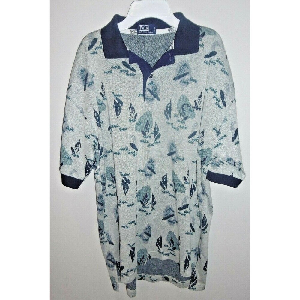 Polo Ralph Lauren Vintage 90's Polo Sport Shirt Soft Touch Cotton Polo Large